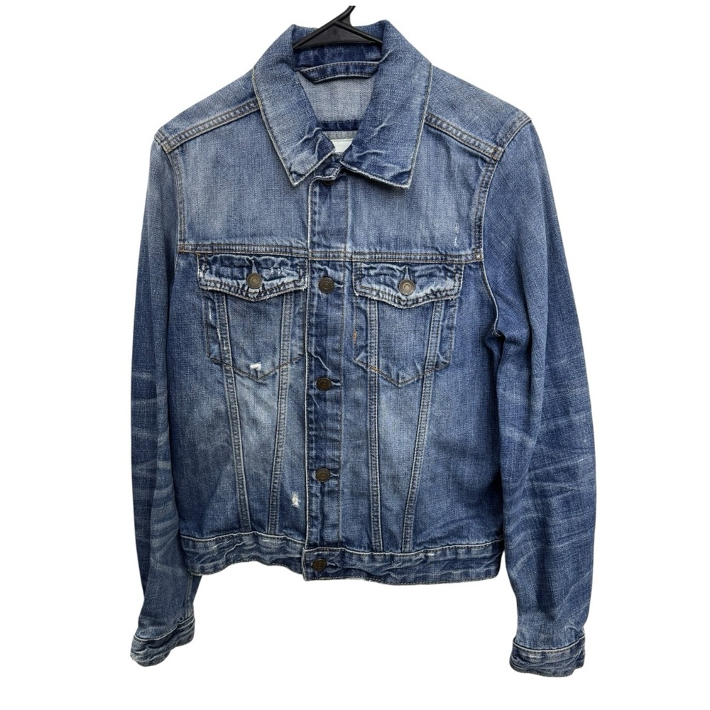 Abercrombie‎ & Fitch Distressed Blue Denim Jacket